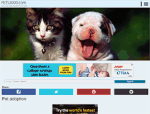 Tablet Screenshot of pets3000.com